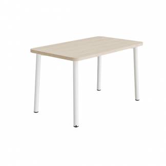 Bord Add 590, 1200x700 mm h&oslash;jde 720 mm med lydabsorberende hvidpigmenteret eg, hvidt stel