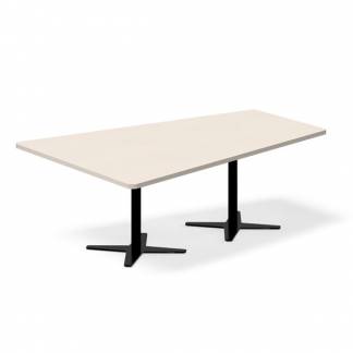 Konferencebord DNA, Birk 2000x1425 mm trapezformet, Sort understel