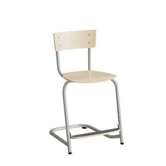 Stol Strong 270, Birk laminat, Alugråt stel