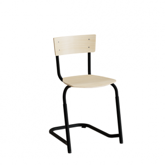 Stol Strong 271, justerbar, Birk laminat, Sort stel