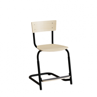 Stol Strong 274 justerbar, Birk laminat, Sort stel