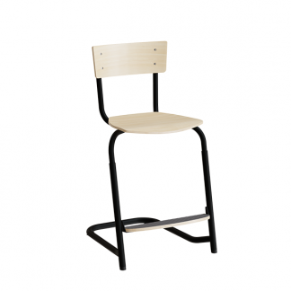 Stol Strong 275 justerbar, Birk laminat, Sort stel