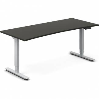 H&aelig;ve-s&aelig;nkebord DNA, Antracit 1800x800mm Bue 2-ben/Alug&aring;