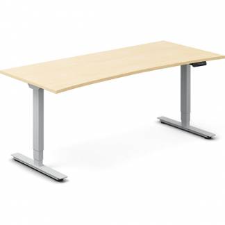 H&aelig;ve-s&aelig;nkebord DNA, Birk 1800x800mm Bue 2-ben/Alug&aring;