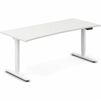 H&aelig;ve-s&aelig;nkebord DNA, Hvid 1800x800mm Bue 2-ben/Hvid