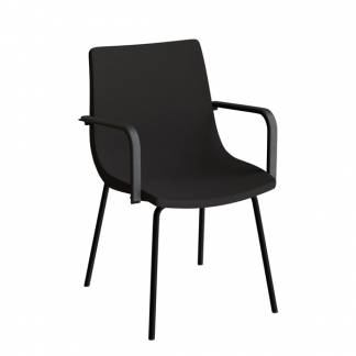 Stol Colt 10012 Med armlæn, sort tekstil, sort stel