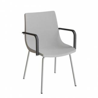 Stol Colt 10012 Med arml&aelig;n, alugr&aring; tekstil, alugr&aring; stel