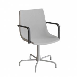 Stol Colt 10014 Med arml&aelig;n og drejeligt undestel, alugr&aring; tekstil, alugr&aring; stel