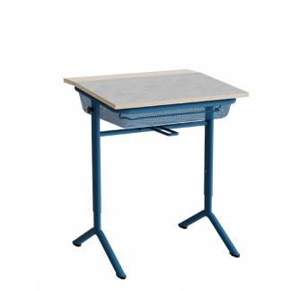 Elevbord Atlas 1128, 650x550mm, lys grå linoleum, blåt stel