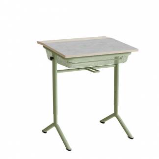 Elevbord Atlas 1128, 650x550 mm, lys gr&aring; linoleum, gr&oslash;nt understel