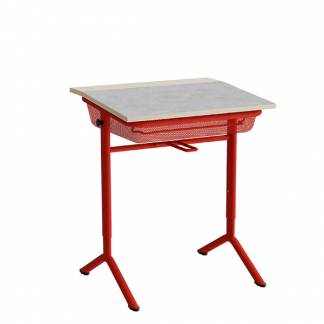 Elevbord Atlas 1128, 650x550mm, lys gr&aring; linoleum, r&oslash;dt stel