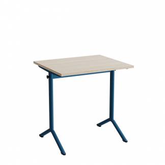 Bord Atlas 1130, 700x600mm, eg h&oslash;jtrykslaminat, bl&aring;t stel