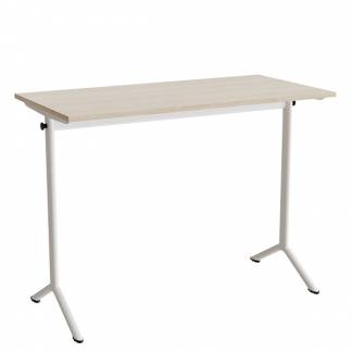 Bord Atlas 1130, 1200x600mm, eg h&oslash;jtrykslaminat, hvidt stel