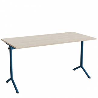 Bord Atlas 1130, 1400x700mm, eg h&oslash;jtrykslaminat, bl&aring;t stel