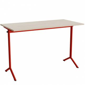 Bord Atlas 1130, 1400x700mm, eg h&oslash;jtrykslaminat, r&oslash;dt stel