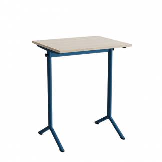 Bord Atlas 1130, 700x600mm, lydd&aelig;mpende eg h&oslash;jtrykslaminat, bl&aring;t stel