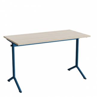 Bord Atlas 1130, 1200x600mm, lydd&aelig;mpende eg h&oslash;jtrykslaminat, bl&aring;t stel