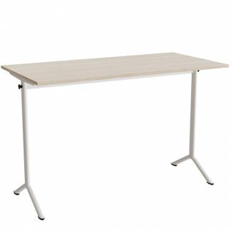 Bord Atlas 1130, 1400x700mm, lydd&aelig;mpende eg h&oslash;jtrykslaminat, hvidt stel