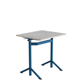 Elevbord Atlas 1132, 700x600mm, lys grå linoleum, blåt stel
