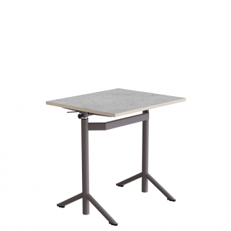 Elevbord Atlas 1132, 700x600mm, lys grå linoleum, gråt stel
