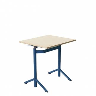 Elevbord Atlas 1132, 700x600mm, lydd&aelig;mpende eg h&oslash;jtrykslaminat, bl&aring;t stel