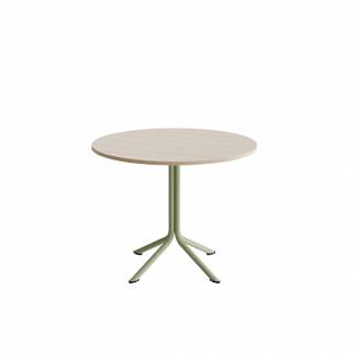 Bord Atlas 1133 &Oslash;900x720mm, Hvidpigmenteret eg med gr&oslash;nt understel