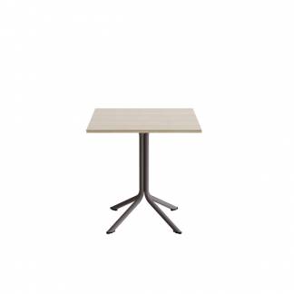 Bord Atlas 1133 700x700x720mm, Hvidpigmenteret eg med gr&aring;t understel