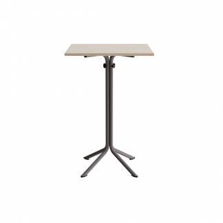 Bord Atlas 1133 700x700x1080mm, Hvidpigmenteret eg med gr&aring;t understel