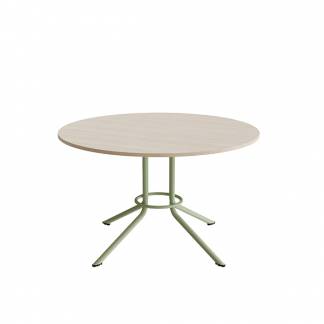 Bord Atlas 1133 &Oslash;1200x720mm, Hvidpigmenteret eg med gr&oslash;nt understel