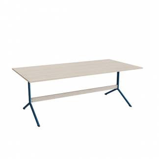 Bord Atlas 1134, 2000x1000mm, h&oslash;jde 720, eg h&oslash;jtrykslaminat, bl&aring;t stel