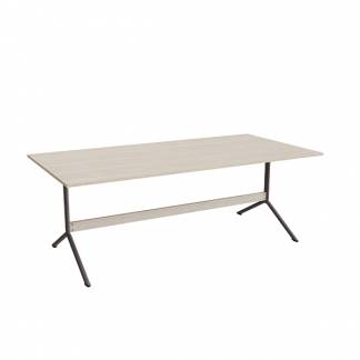 Bord Atlas 1134, 2000x1000mm, højde 720, eg højtrykslaminat, gråt stel