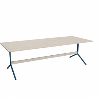 Bord Atlas 1134, 2400x1000mm, h&oslash;jde 720, eg h&oslash;jtrykslaminat, bl&aring;t stel