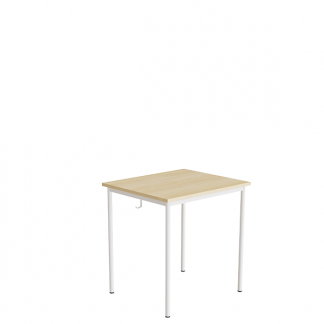 Elevbord 166 700x600 mm H&oslash;jde 720 mm Birk laminat p&aring; hvidt understel