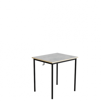 Elevbord 166 700x600 mm H&oslash;jde 720 mm Lys gr&aring; linoleum p&aring; sort understel