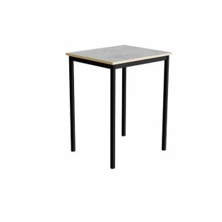 Bord Combi 200, 700x600 mm H&oslash;jde 900 mm Lys gr&aring; linoleum p&aring; sort understel