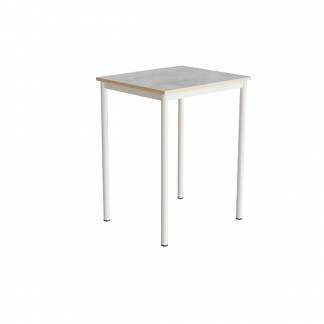 Bord Combi 200, 700x600 mm H&oslash;jde 900 mm Lys gr&aring; linoleum p&aring; hvidt understel