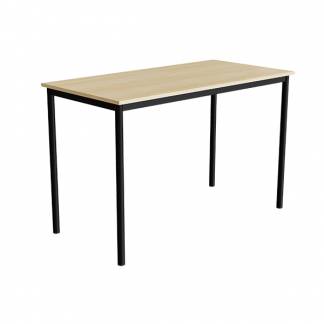 Bord Combi 200, 1400x700 mm H&oslash;jde 900 mm Lydd&aelig;mpende birk laminat p&aring; sort understel