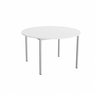 Bord Combi 206, &Oslash;1200 mm, h&oslash;jde 720 mm, hvid laminat p&aring; alugr&aring;t stel