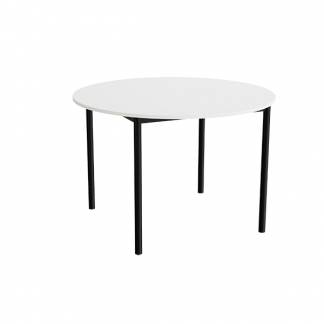 Bord Combi 206, &Oslash;1200 mm, h&oslash;jde 800 mm, hvid laminat p&aring; sort stel