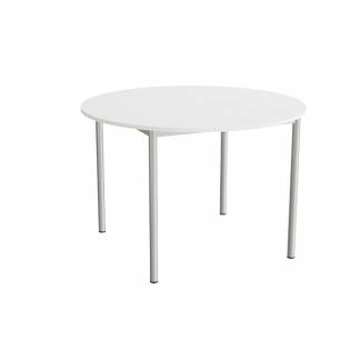 Bord Combi 206, &Oslash;1200 mm, h&oslash;jde 800 mm, hvid laminat p&aring; alugr&aring;t stel