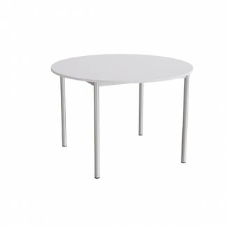 Bord Combi 206, Ø1200 mm, højde 800 mm, grå laminat på alugråt stel