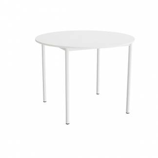 Bord Combi 206, &Oslash;1200 mm, h&oslash;jde 900 mm, hvid laminat p&aring; hvidt stel