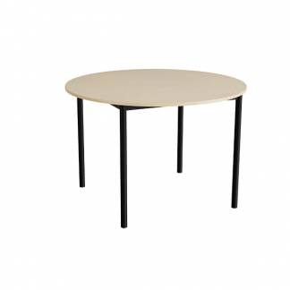 Bord Combi 206, &Oslash;1200 mm, h&oslash;jde 800 mm, beige linoleum p&aring; sort stel