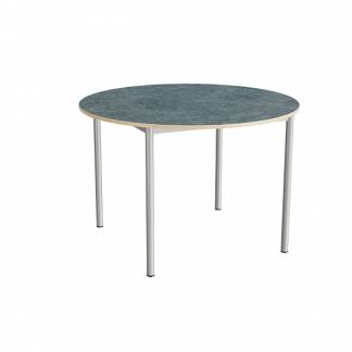 Bord Combi 206, &Oslash;1200 mm, h&oslash;jde 800 mm, m&oslash;rk gr&aring; linoleum p&aring; alugr&aring;t stel