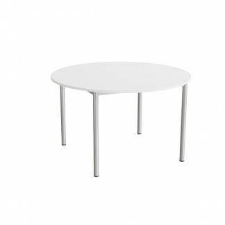 Bord Combi 206, &Oslash;1200 mm, h&oslash;jde 720 mm, lydabsorberende hvid laminat p&aring; alugr&aring;t stel