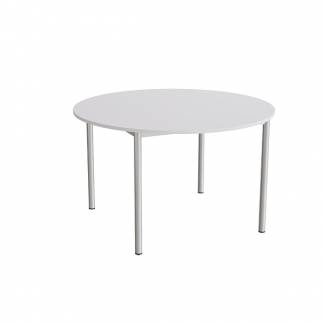 Bord Combi 206, Ø1200 mm, højde 720 mm, lydabsorberende grå laminat på alugråt stel