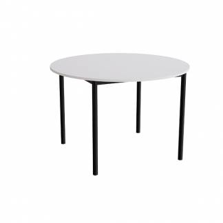 Bord Combi 206, &Oslash;1200 mm, h&oslash;jde 800 mm, lydabsorberende gr&aring; laminat p&aring; sort stel