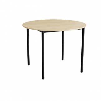 Bord Combi 206, &Oslash;1200 mm, h&oslash;jde 900 mm, lydabsorberende birkelaminat p&aring; sort stel