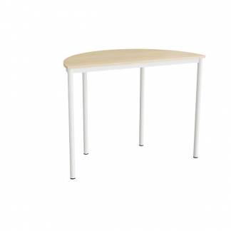 Bord Combi 209, 1200x600 mm h&oslash;jde 900 mm med lydabsorberende birk laminat, hvid stel