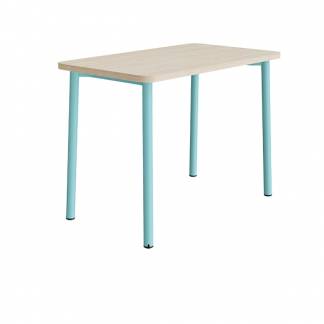 Bord Add 590, 1200x700 mm h&oslash;jde 900 mm med lydabsorberende hvidpigmenteret eg, turkis stel